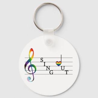 Sing Out Pride Keychain
