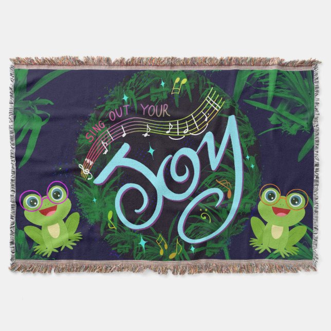 Sing Out Your Joy!  Throw Blanket (Front)