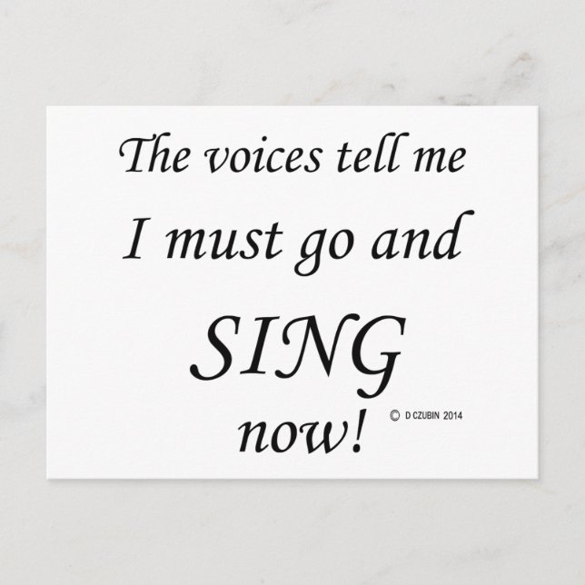 Sing The Voices Say Postcard (Front)