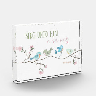 Sing Unto Him a New Song-Ps 33:3  Photo Block