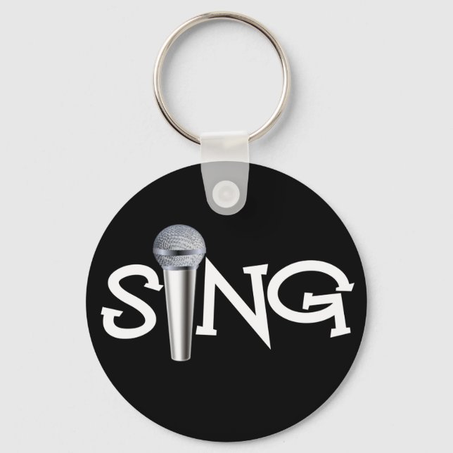 Sing with Microphone Keychain (Front)