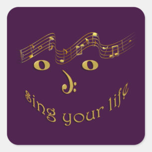 sing your life square sticker