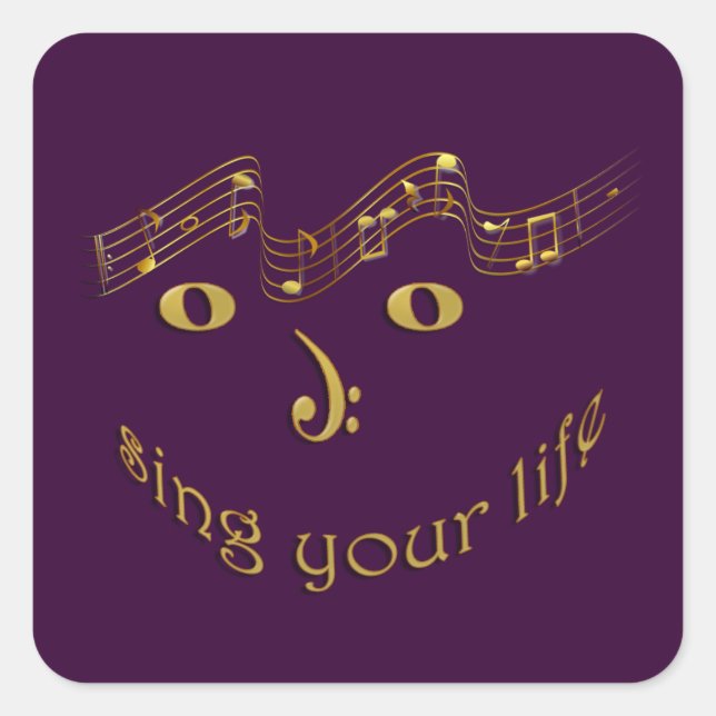 sing your life square sticker (Front)