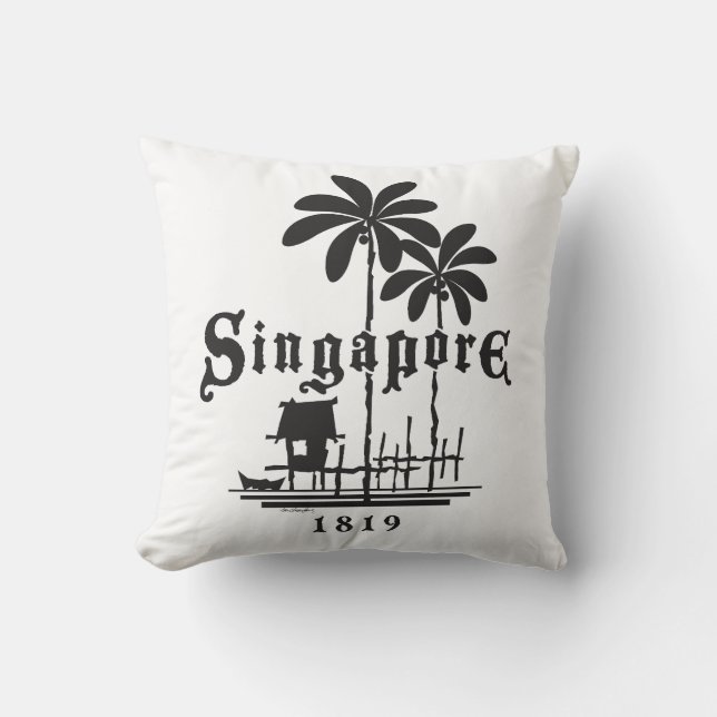 Singapore/1819  throw pillow (Front)