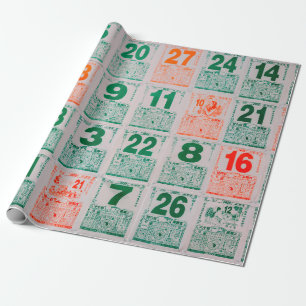 Singapore-21 JUL 2019:Vintage Chinese calendar pap Wrapping Paper