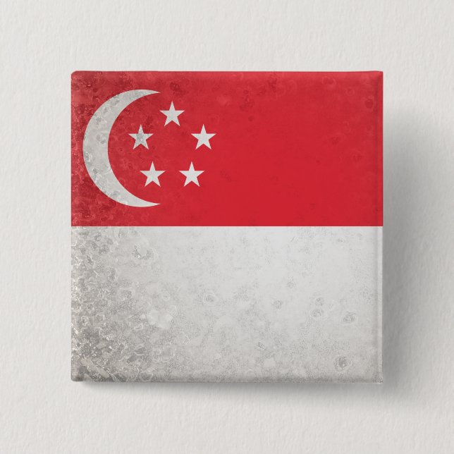 Singapore 2 Inch Square Button (Front)