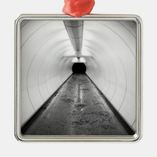 Singapore. An illuminated pedestrian tunnel in Metal Ornament