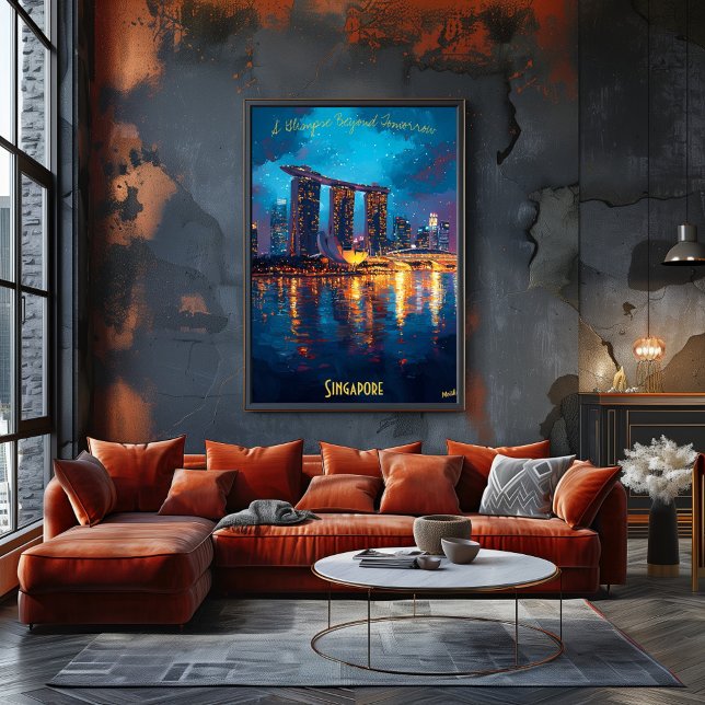 Singapore at Dusk - A Stunning Cityscape in Art Poster (Creator Uploaded)