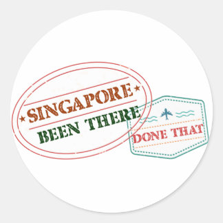 Singapore Been There Done That Classic Round Sticker