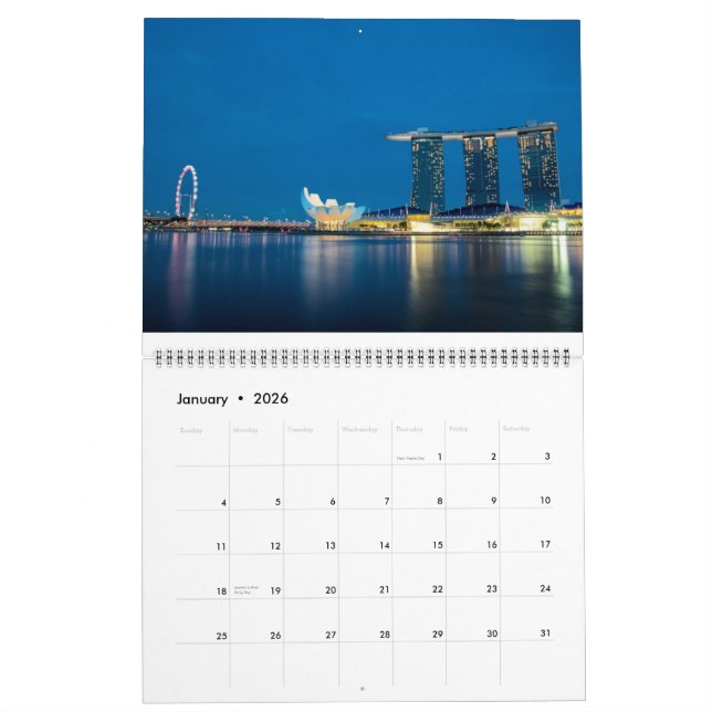Singapore by Night Calendar (Jan 2026)