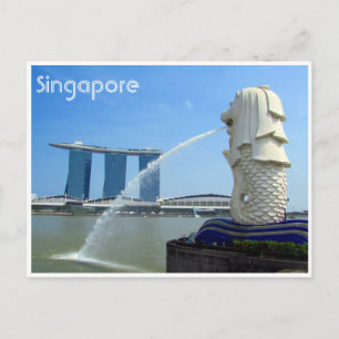 singapore casino merlion postcard