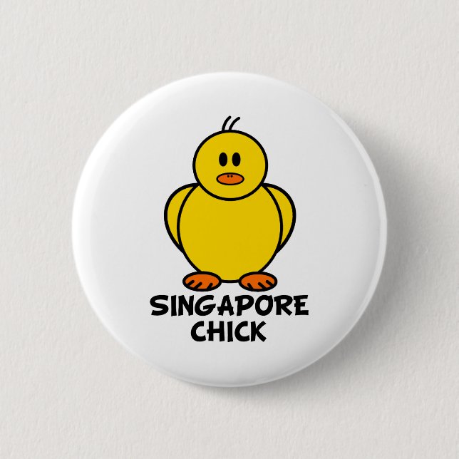 Singapore Chick 2 Inch Round Button (Front)