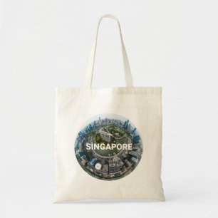 Singapore city retro Skyline Tote Bag
