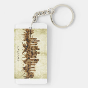 Singapore Cityscape Keychain