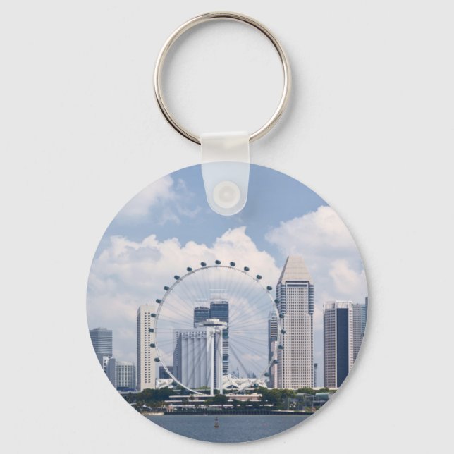 Singapore cityscape keychain (Front)