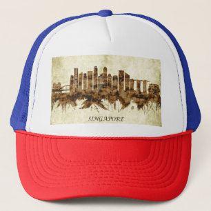 Singapore Cityscape Trucker Hat