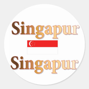 Singapore Classic Round Sticker
