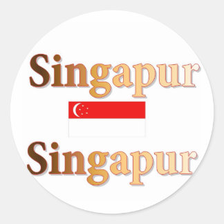 Singapore Classic Round Sticker