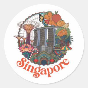 SINGAPORE CLASSIC ROUND STICKER