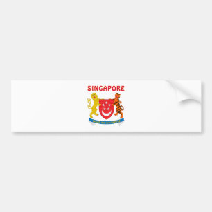 SINGAPORE Coat Of Arms Bumper Sticker