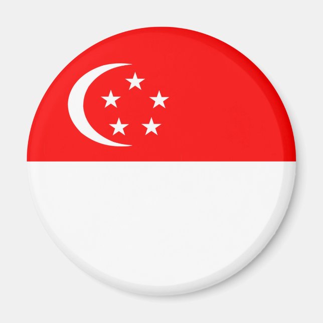 singapore country flag nation symbol magnet (Front)