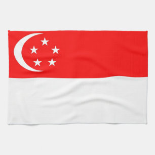 singapore country flag towel