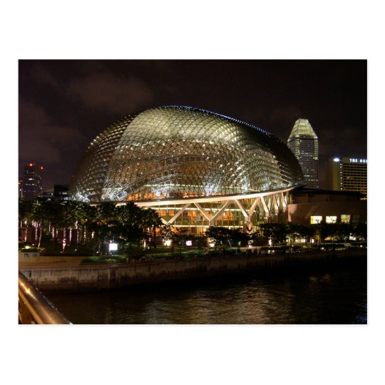 Singapore Cultural Centre At Night In Durian Postcard