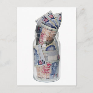 Singapore currency postcard