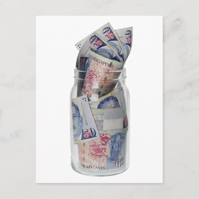 Singapore currency postcard (Front)