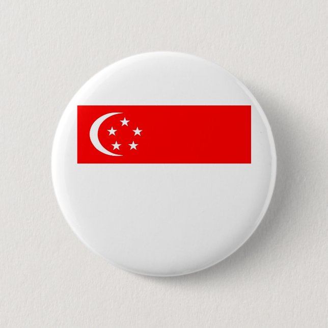 Singapore flag 2 inch round button (Front)