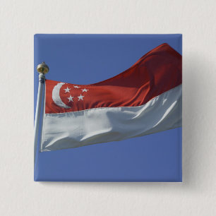 Singapore Flag 2 Inch Square Button