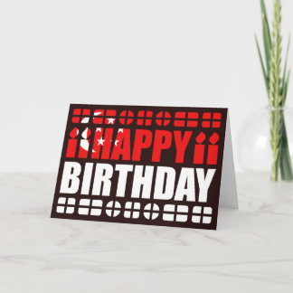 Singapore Flag Birthday Card