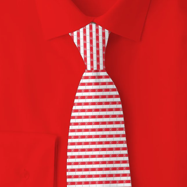 Singapore Flag Brick Pattern Tie (Creator Uploaded)