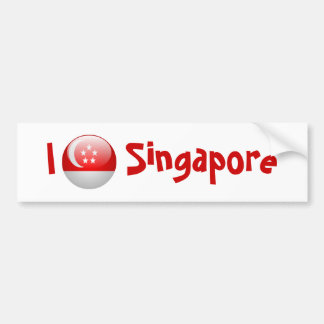Singapore Flag Bumper Sticker