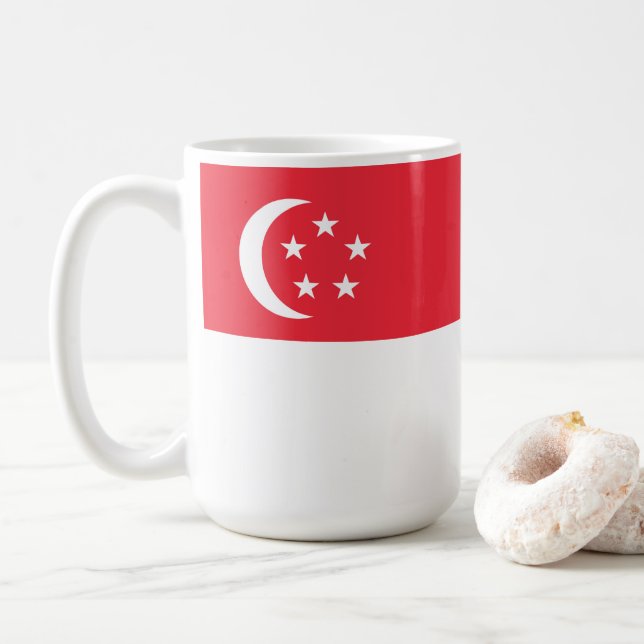 Singapore flag coffee mug (With Donut)