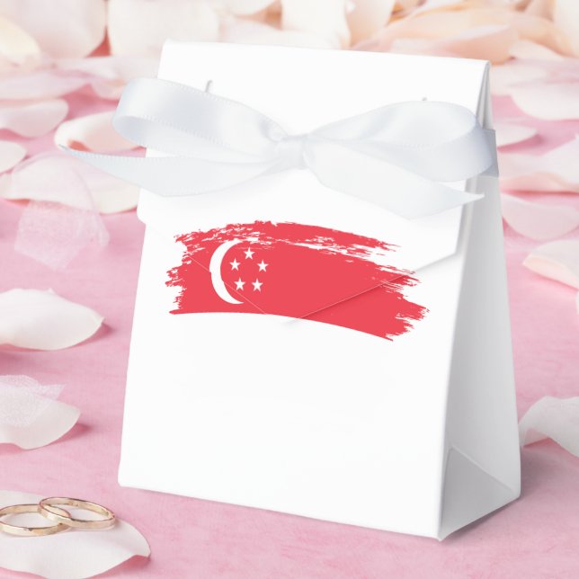 Singapore flag favor box (Wedding)