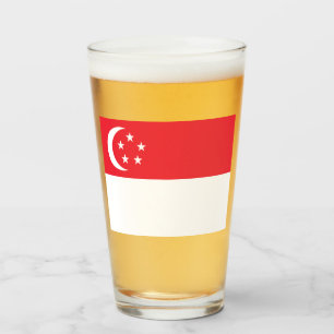 Singapore Flag Glass