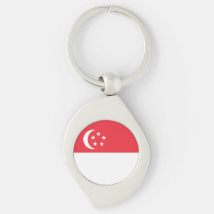 Singapore Flag Keychain