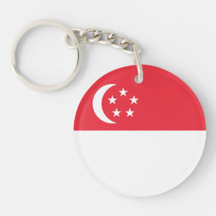 Singapore Flag Keychain