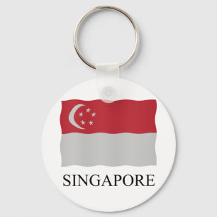 Singapore flag keychain