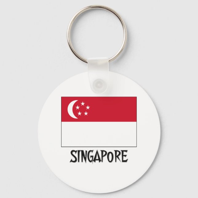 Singapore Flag Keychain (Front)