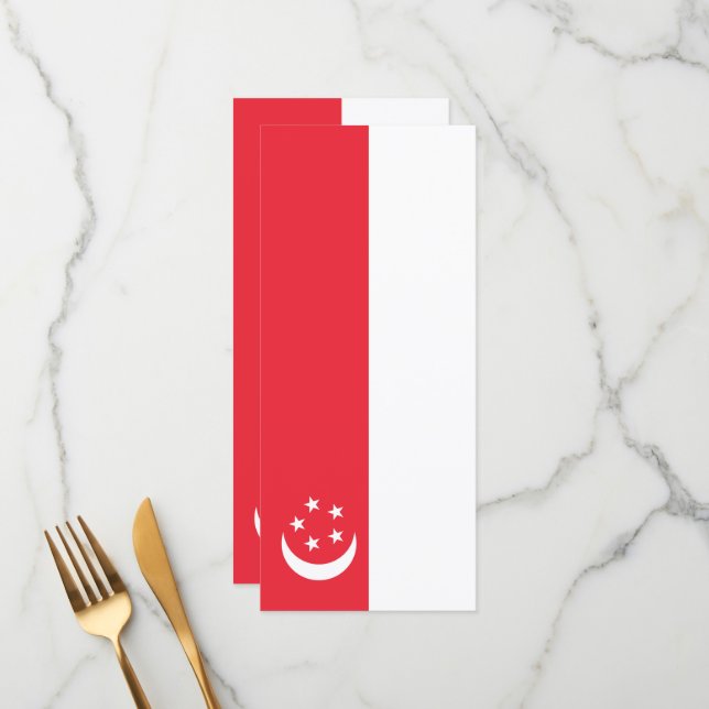 Singapore flag menu (Front/Back In Situ)