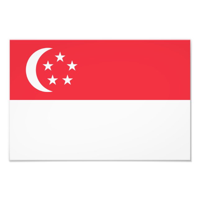Singapore Flag Photo Print (Front)