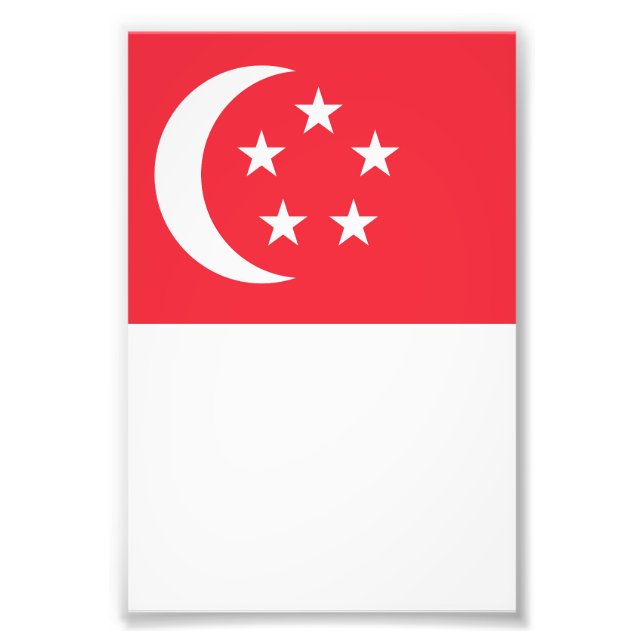 Singapore flag photo print (Front)