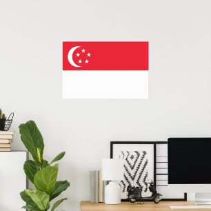 Singapore flag poster