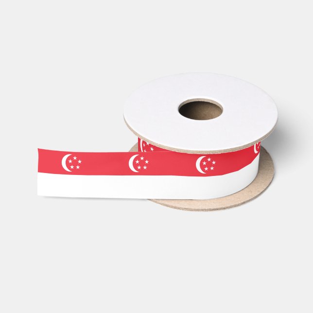 Singapore Flag Satin Ribbon (Spool)