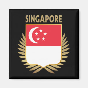 Singapore Flag Shield Magnet