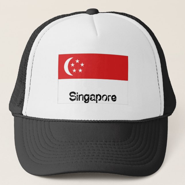 Singapore flag souvenir hat (Front)