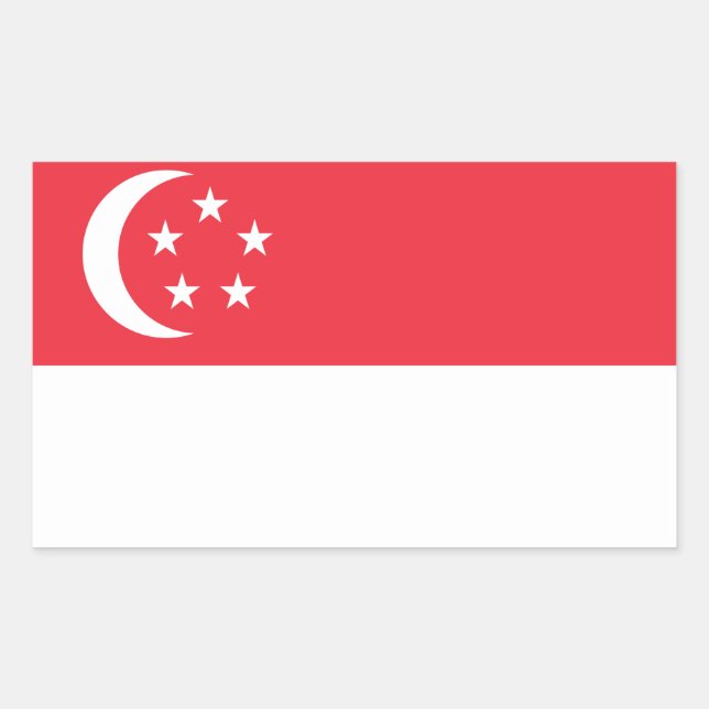 Singapore Flag Stickers* Sticker (Front)