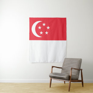 Singapore flag tapestry
